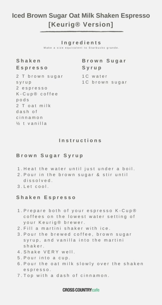 easy iced brown sugar oat milk shaken espresso recipe