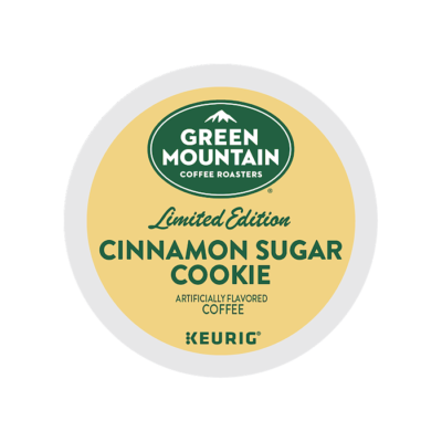 Green Mountain Coffee Cinnamon Sugar Cookie K cups lid