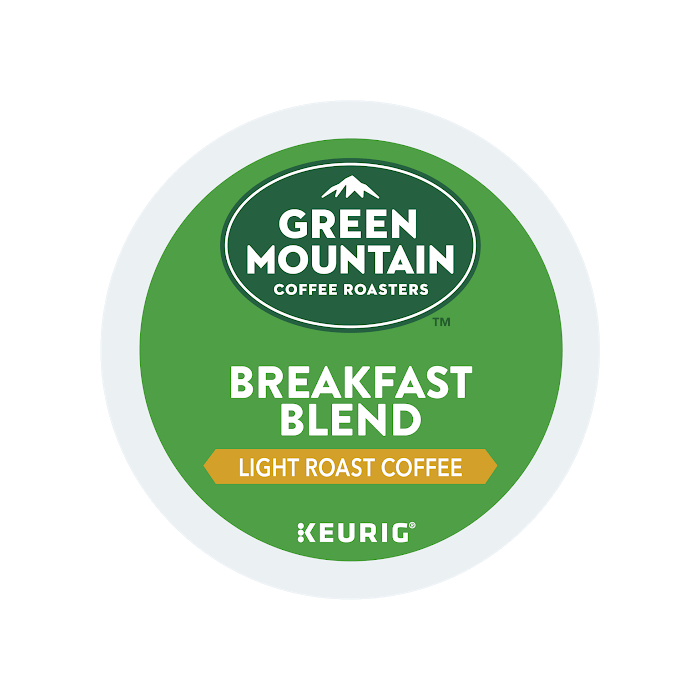 Green Mountain Breakfast Blend K cups lid