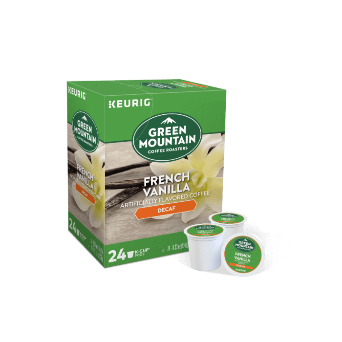 green mountain french vanilla decaf k cups box of 24