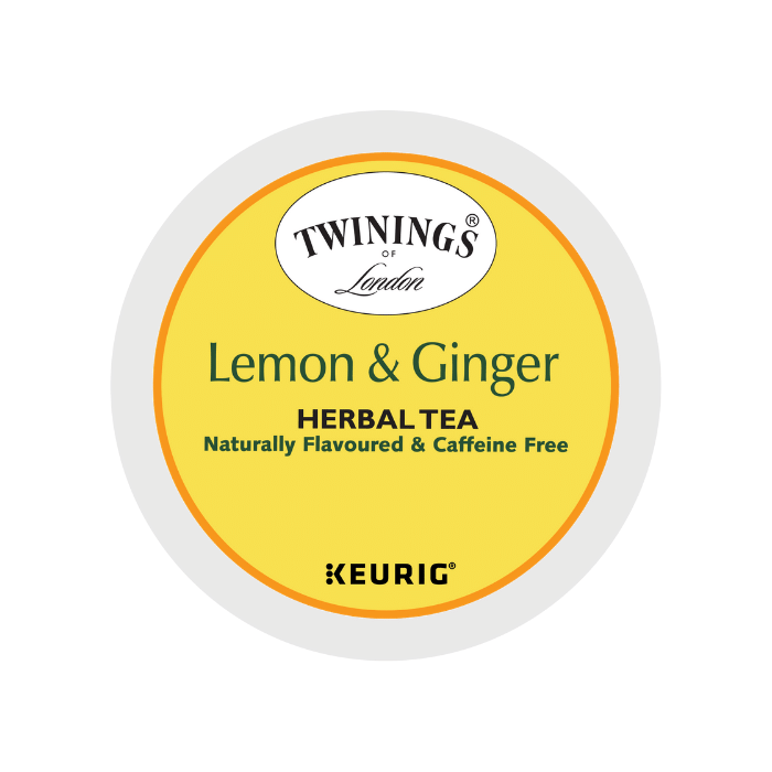 twinings Lemon and Ginger k cups lid