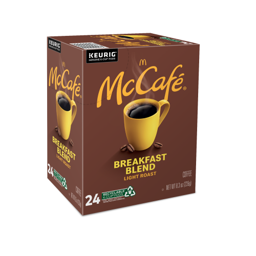 McCafe Breakfast Blend Kcups box angled