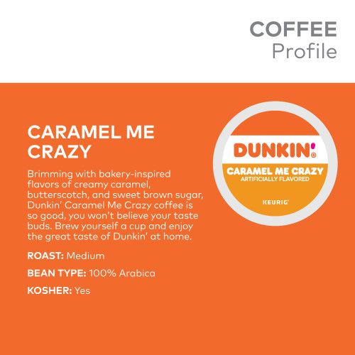 Dunkin Caramel Me Crazy kcups product description