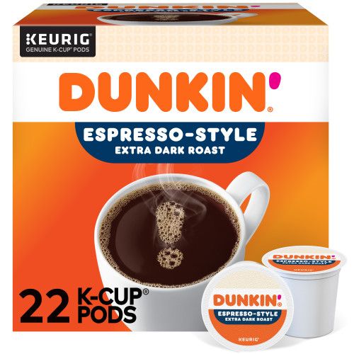 dunkin espresso style kcups box of 22 front
