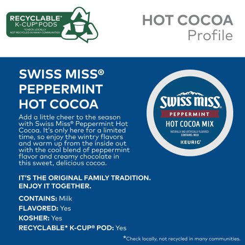 swiss miss peppermint hot cocoa kcups taste profile